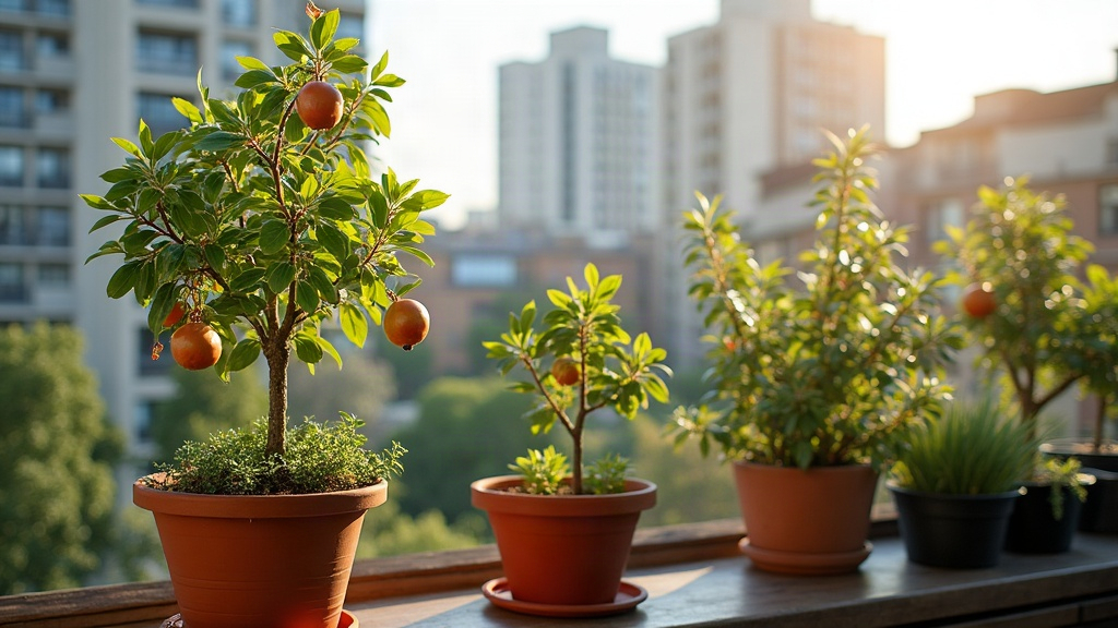 How to Grow Dwarf Pomegranate Trees in Pots on a Windy Rooftop Balcony