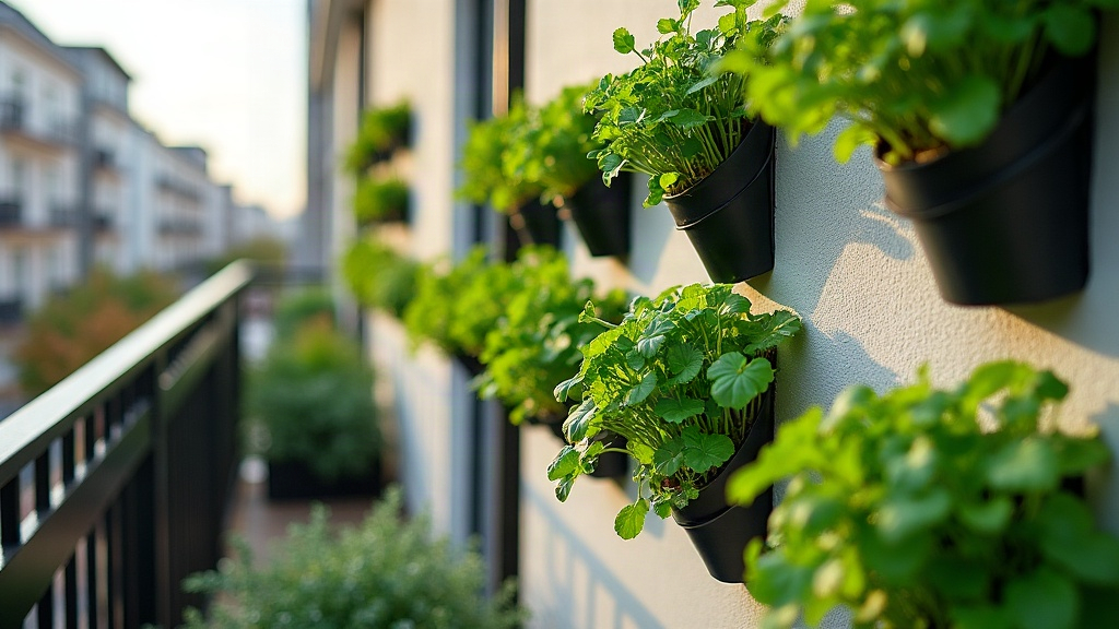Vertical Wall Pockets for Growing Wasabi Greens in Shade